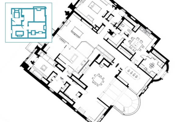 Rendering of a 2D Floorplan