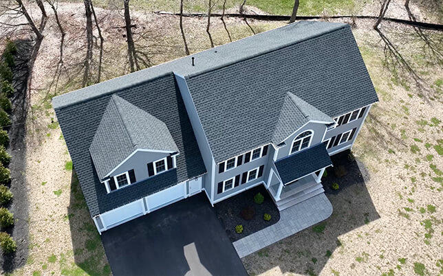 Still image of a drone video over a property